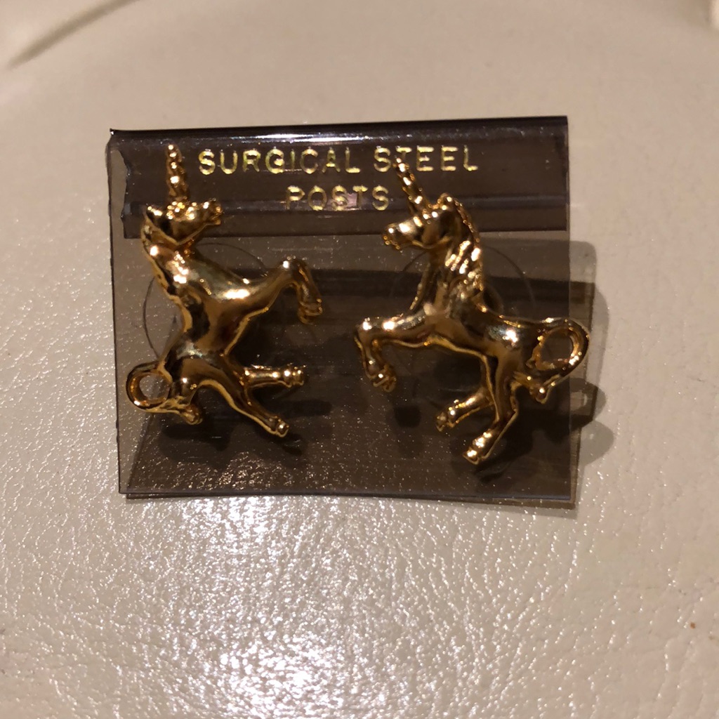 Unicorn Earrings Surgical Steel Posts
